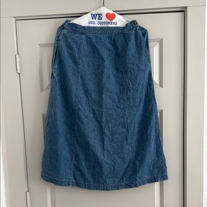 Talbots Denim Knee-Length A-Line Skirt